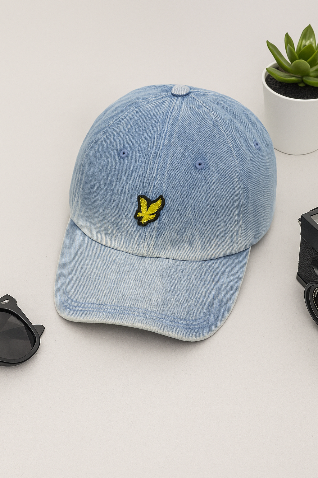 Denim Butterfly Cap