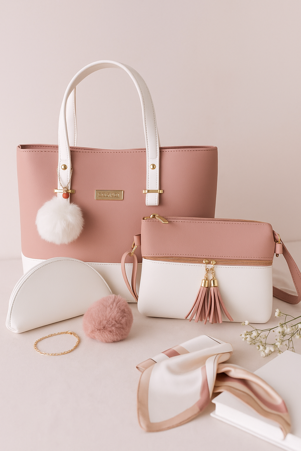 Blush Luxe 3-in-1 Tote Set