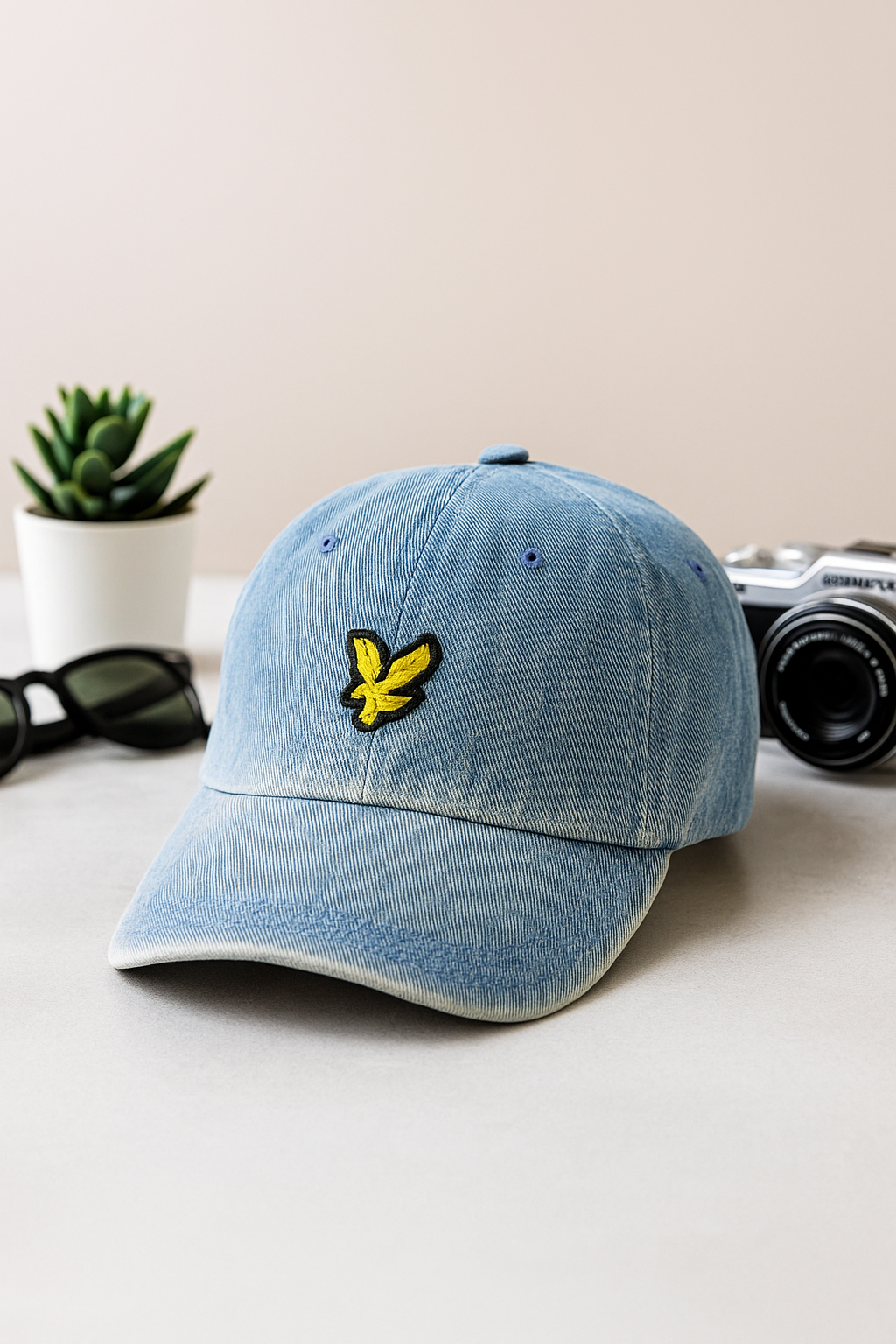 Denim Butterfly Cap